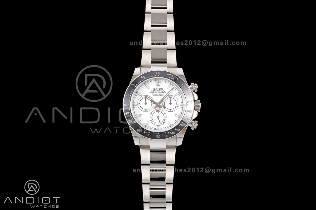 Daytona 126502 QF 1:1 Best Edition White Dial on SS Bracelet JH4131 (Free Sprung)